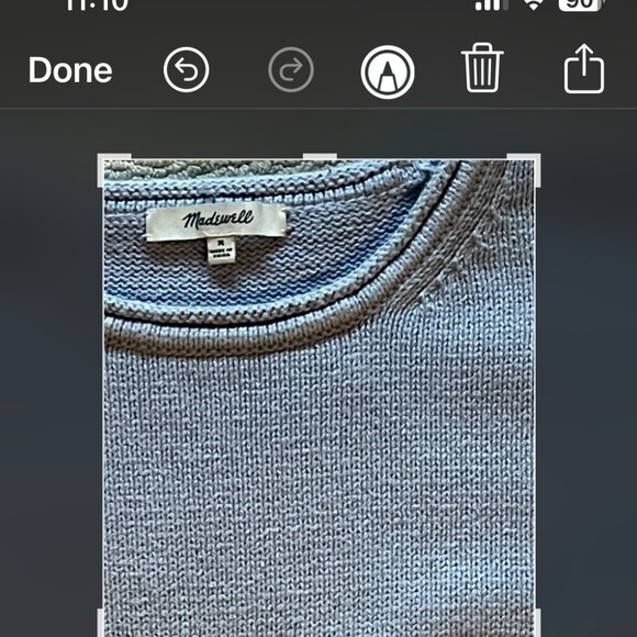 Madewell Sweaters - Madewell Cotton powder-blue oversized crew neck sweater